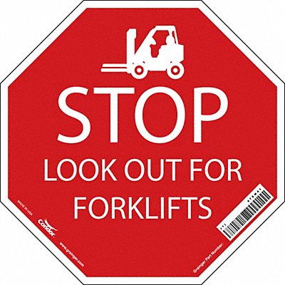 CONDOR 476N41 Safety Sign 18 inx18 in Vinyl