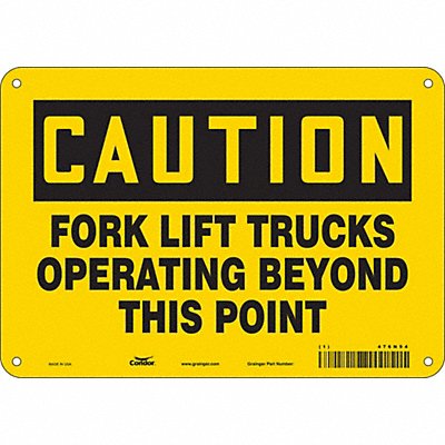 CONDOR 476N94 Safety Sign 10 Wx7 H 0.032 Thickness
