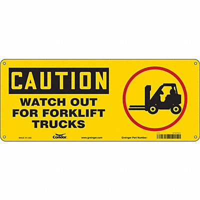 CONDOR 476P62 Safety Sign 7 in x 17 in Aluminum