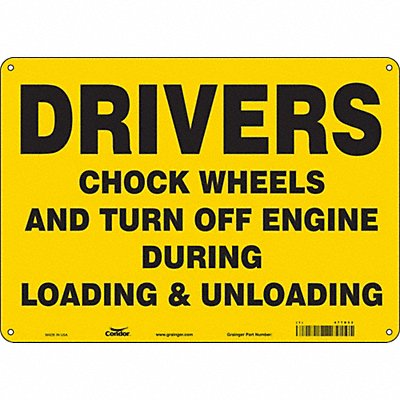 CONDOR 477D52 Safety Sign 10 inx14 in Vinyl