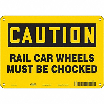 CONDOR 477D72 Safety Sign 7 inx10 in Polyethylene