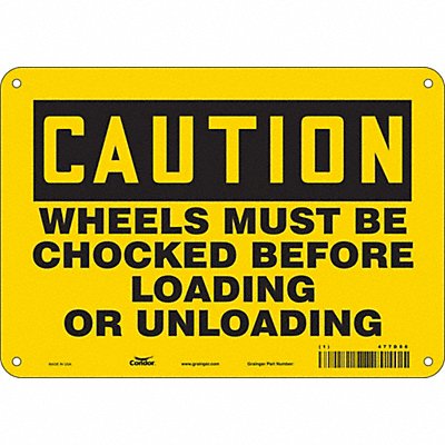CONDOR 477D86 Safety Sign 7 in x 10 in Aluminum