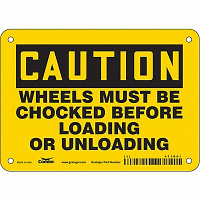 CONDOR 477D91 Safety Sign 5 inx7 in Vinyl