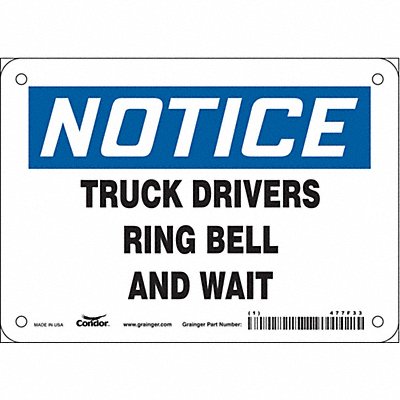 CONDOR 477F33 Safety Sign 5 inx7 in Vinyl