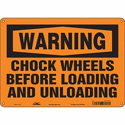 CONDOR 477F91 Safety Sign 10 inx14 in Aluminum
