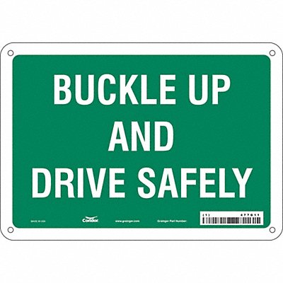 CONDOR 477G11 Safety Sign 7 inx10 in Polyethylene