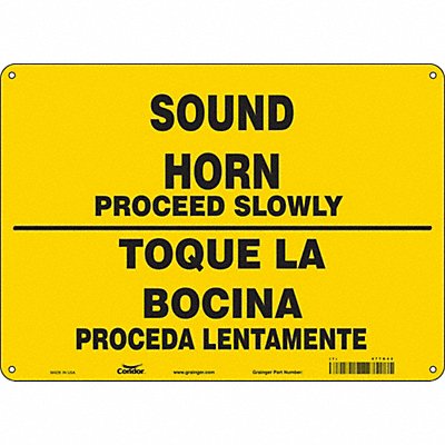 CONDOR 477G42 Safety Sign 10 inx14 in Aluminum