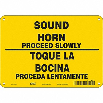 CONDOR 477G43 Safety Sign 7 inx10 in Polyethylene