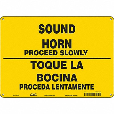 CONDOR 477G44 Safety Sign 10 inx14 in Polyethylene