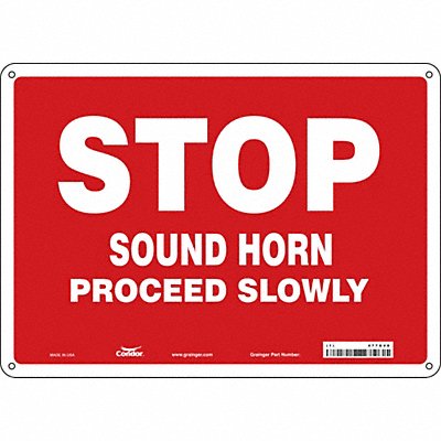 CONDOR 477G48 Safety Sign 10 inx14 in Aluminum