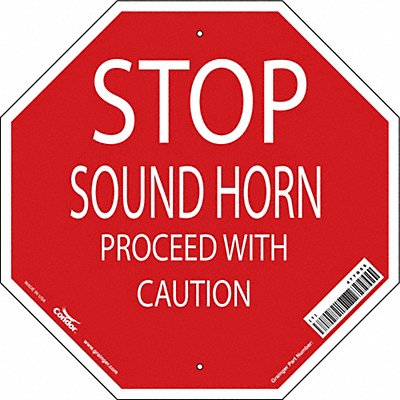 CONDOR 477G55 Safety Sign 18 inx18 in Aluminum