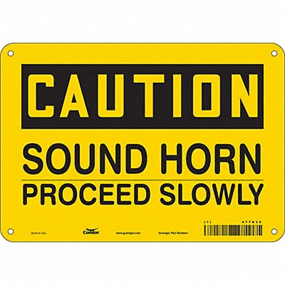 CONDOR 477H35 Safety Sign 7 inx10 in Polyethylene