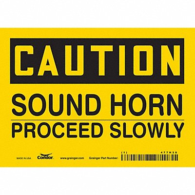 CONDOR 477H38 Safety Sign 5 in x 7 in Vinyl