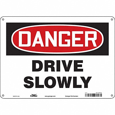 CONDOR 477H56 Safety Sign 10 inx14 in Aluminum