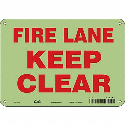 CONDOR 477J44 Safety Sign 7 in x 10 in Polyethylene