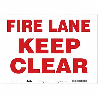 CONDOR 477J49 Safety Sign 10 in x 14 in Vinyl
