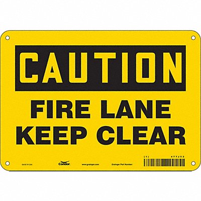 CONDOR 477J53 Safety Sign 7 in x 10 in Aluminum