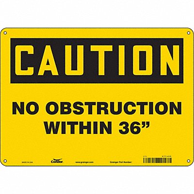 CONDOR 477J95 Safety Sign 10 in x 14 in Aluminum