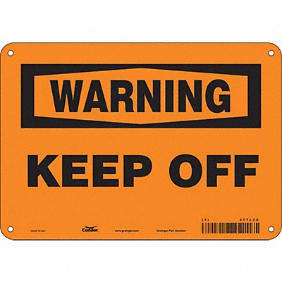 CONDOR 477L26 Safety Sign 7 in x 10 in Polyethylene