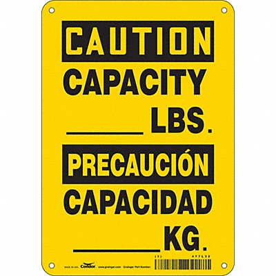 CONDOR 477L32 Safety Sign 10 in x 7 in Polyethylene