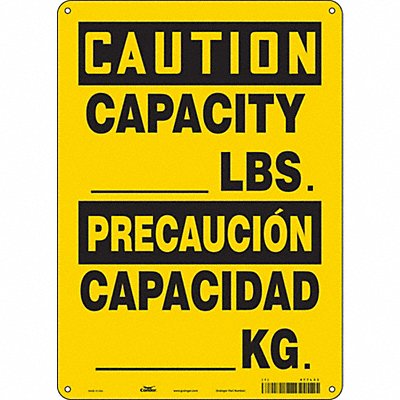 CONDOR 477L33 Safety Sign 14 in x 10 in Polyethylene