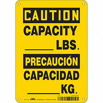 CONDOR 477L34 Safety Sign 10 in x 7 in Vinyl