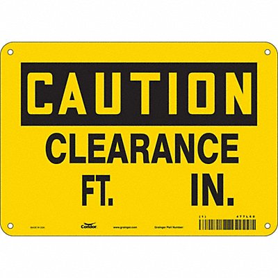 CONDOR 477L60 Safety Sign 7 inx10 in Vinyl