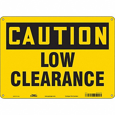 CONDOR 477L70 Safety Sign 10 in x 14 in Aluminum