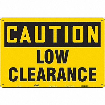 CONDOR 477L72 Safety Sign 24 in x 36 in Aluminum