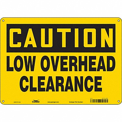CONDOR 477L82 Safety Sign 10 inx14 in Aluminum