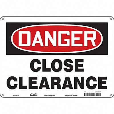 CONDOR 477M07 Safety Sign 10 inx14 in Aluminum