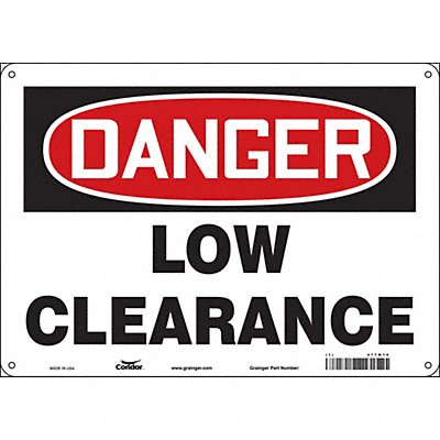 CONDOR 477M14 Safety Sign 10 inx14 in Aluminum
