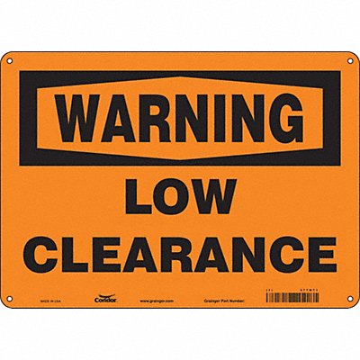 CONDOR 477M71 Safety Sign 10 in x 14 in Aluminum
