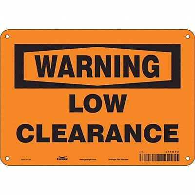 CONDOR 477M72 Safety Sign 7 inx10 in Polyethylene