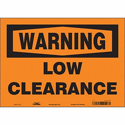 CONDOR 477M75 Safety Sign 10 in x 14 in Vinyl