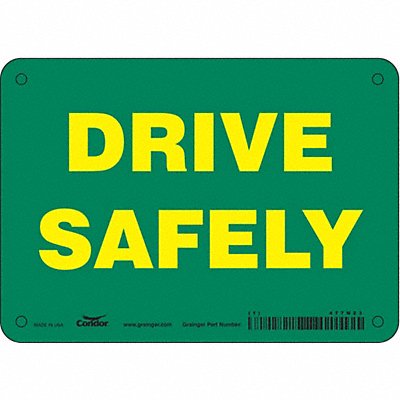 CONDOR 477N23 Traffic Sign 5 in x 7 in Aluminum