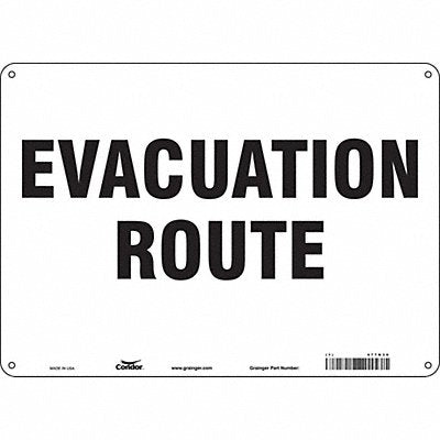 CONDOR 477N30 Safety Sign 10 in x 14 in Aluminum