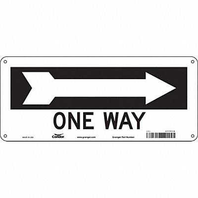 CONDOR 477P16 K1476 Safety Sign 6 1/2 in x 14 in Aluminum