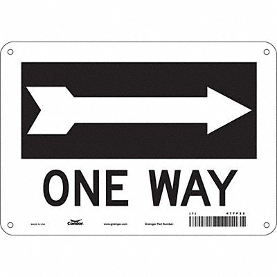 CONDOR 477P22 Safety Sign 7 in x 10 in Polyethylene