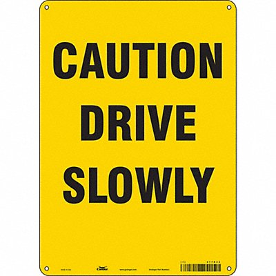 CONDOR 477R22 Safety Sign 14 inx10 in Aluminum