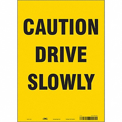 CONDOR 477R26 Safety Sign 14 inx10 in Vinyl