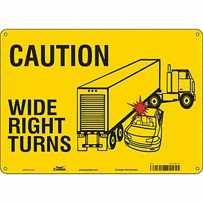 CONDOR 477R35 K1511 Safety Sign 10 inx14 in Aluminum
