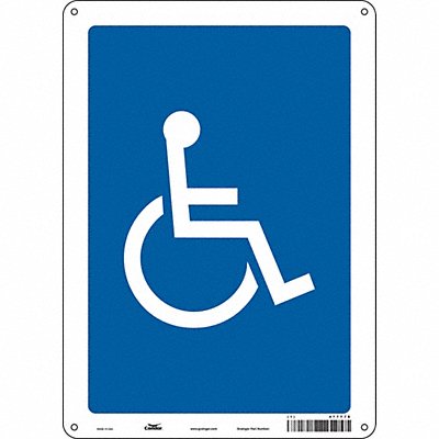 CONDOR 477T78 Safety Sign 14 inx10 in Aluminum
