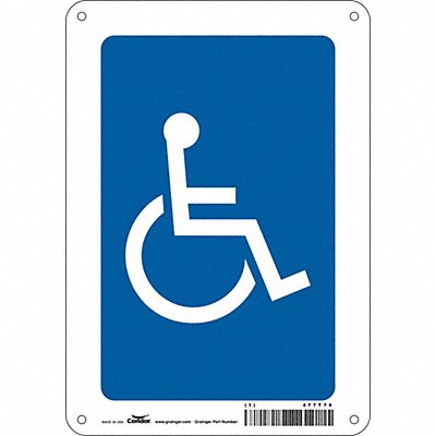 CONDOR 477T79 Safety Sign 10 inx7 in Polyethylene