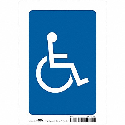 CONDOR 477T81 Safety Sign 10 inx7 in Vinyl