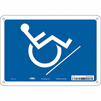 CONDOR 477T93 Traffic Sign 7 in x 10 in Aluminum