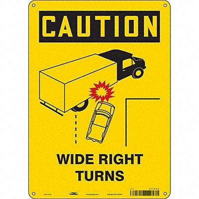 CONDOR 477U50 Safety Sign 14 inx10 in Vinyl