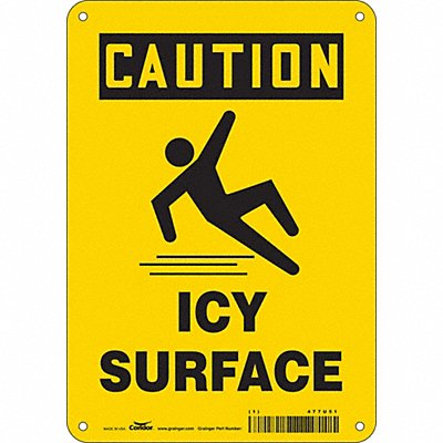 CONDOR 477U51 Safety Sign 10 inx7 in Aluminum