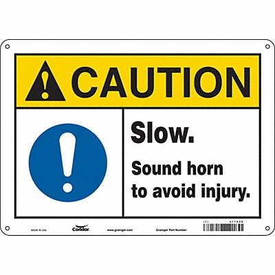 CONDOR 477U68 Safety Sign 10 inx14 in Vinyl
