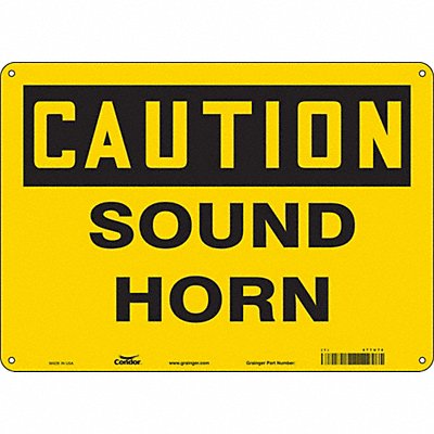 CONDOR 477U74 Safety Sign 10 inx14 in Vinyl